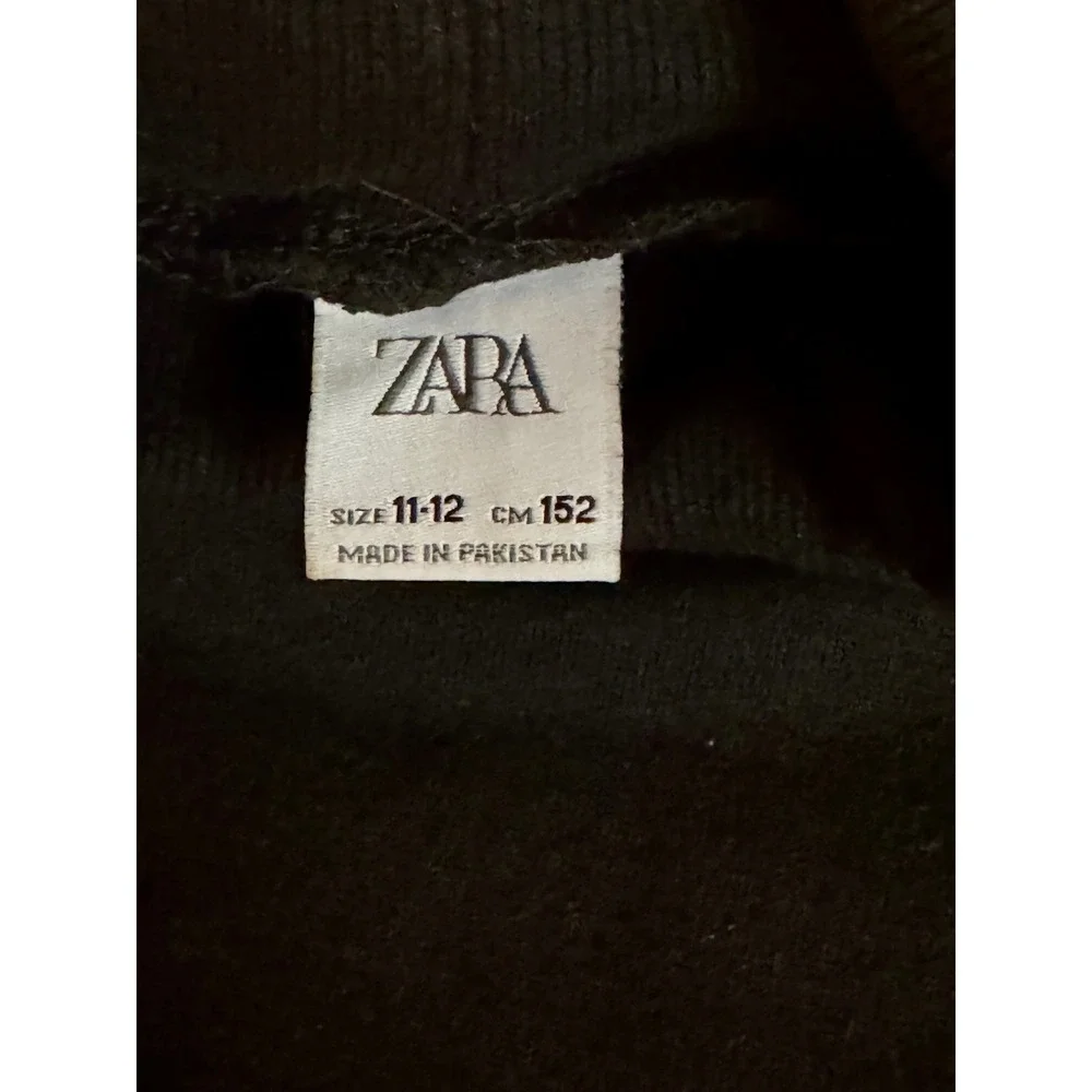 Kids Zara Black Turtleneck Sweatshirt CREATING NEW‎ DREAMS Size 11 12